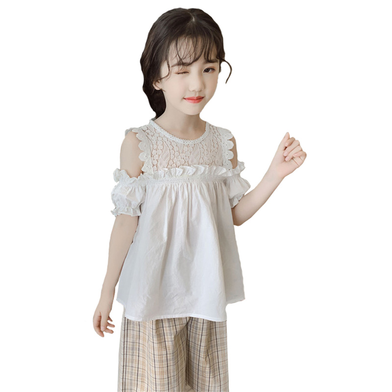 女童夏装套装 2019新款韩版潮童装 夏季儿童中大童超洋气短袖两件套