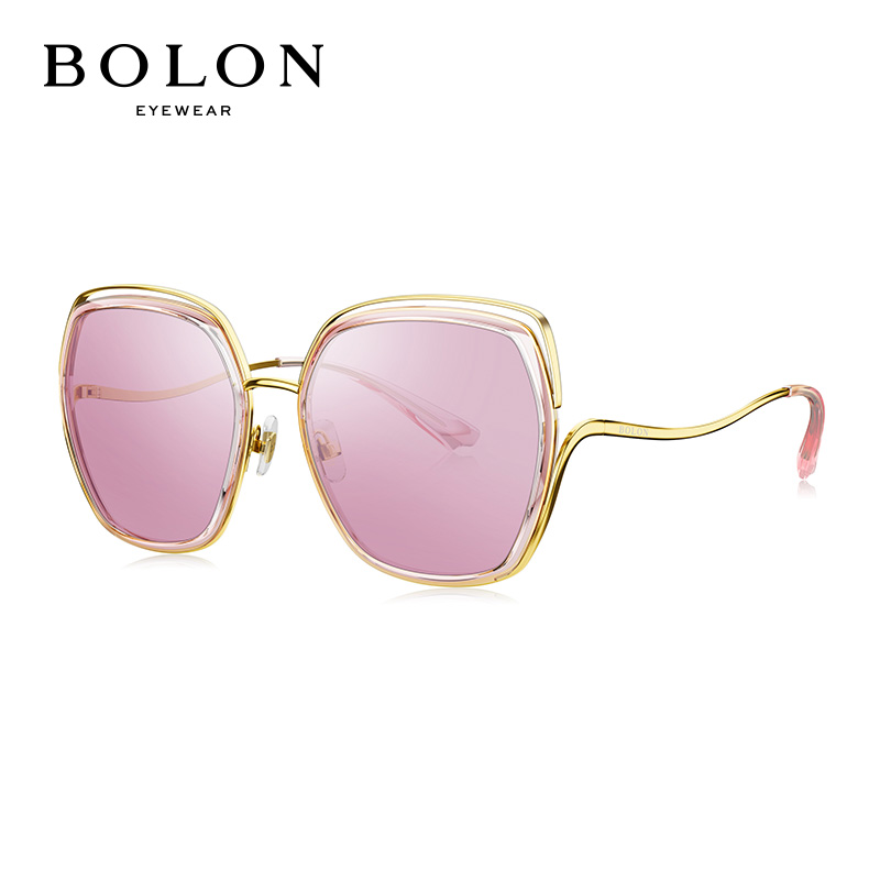 暴龙BOLON太阳镜新款女款时尚眼镜多边形框墨镜