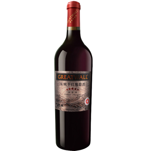 中粮长城（GreatWall）红酒13.5%vol 星级系列 五星赤霞珠干红葡萄酒 750ml