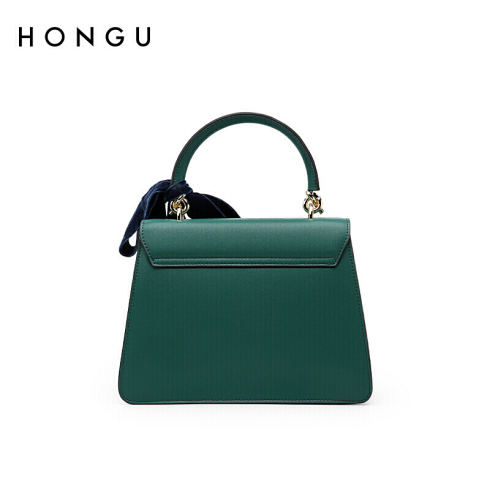 红谷（HONGU）女包包手拎单肩包时尚潮流女士单肩包斜挎包 H5132055深绿