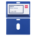 得力5742PP证件卡标准型工作证卡套蓝色横竖式硬质门禁厂牌50个