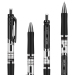得力文具S01水笔签字笔按动中性笔0.5mm 学生用黑色碳素笔12支/盒