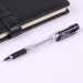 得力S22中性笔黑色0.5mm子弹头水笔透明笔杆学生办公用笔12支/盒