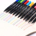 得力S571彩色记号笔盒装12色双头勾线笔描边笔儿童绘画勾线笔