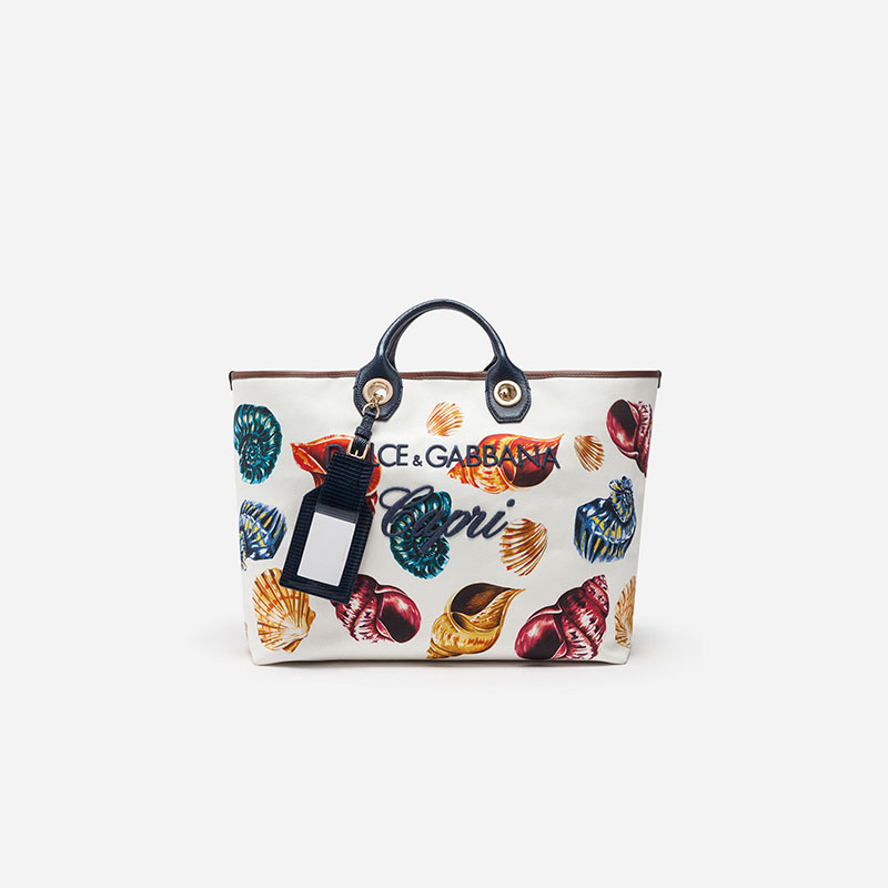 杜嘉班纳/Dolce&Gabbana CAPRI 贝壳印花特别胶囊系列购物袋