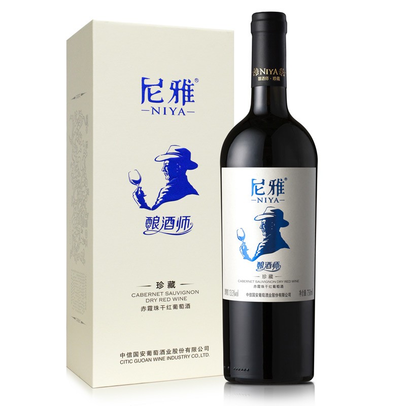  尼雅 NIYA 红酒 珍藏级 酿酒师系列 赤霞珠干红葡萄酒 13.5%vol 750ml 