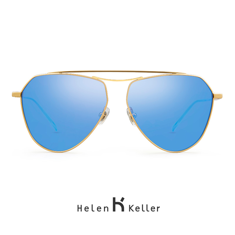 海伦凯勒新款太阳镜 高清偏光墨镜 时尚炫彩蛤蟆镜H8601