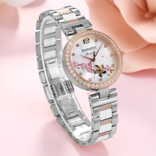 罗西尼(ROSSINI)手表典美系列轻奢气质镶钻镂空防水自动机械表女士手表