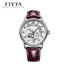 飞亚达(FIYTA)手表 男 机械表 摄影师系列男士手表 皮带镂空腕表