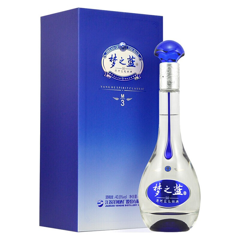 洋河蓝色经典 M3 梦之蓝 40.8度 500ml 单瓶装