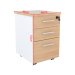 麦森 活动柜 办公职员文件资料储物抽屉小矮柜子 枫木色+白色 可定制 MS-HDG-1
