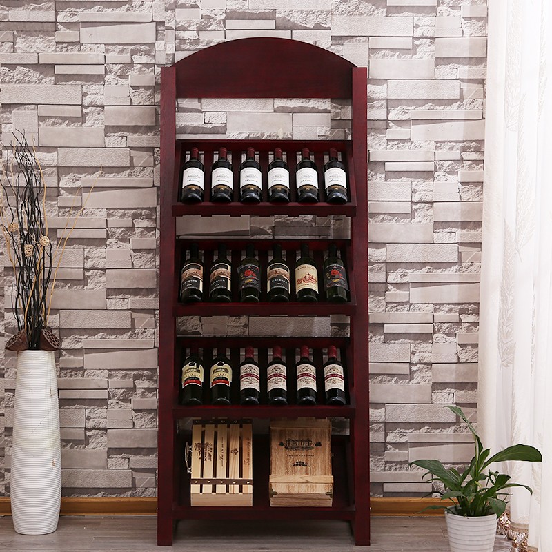 安尔雅 欧式实木红酒柜展示架 酒架柜葡萄酒架置物架