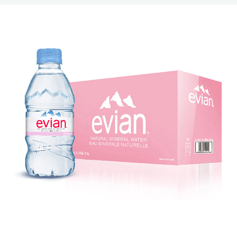 Evian依云进口天然矿泉水弱碱性水饮用水整箱330ml*24瓶纯净水