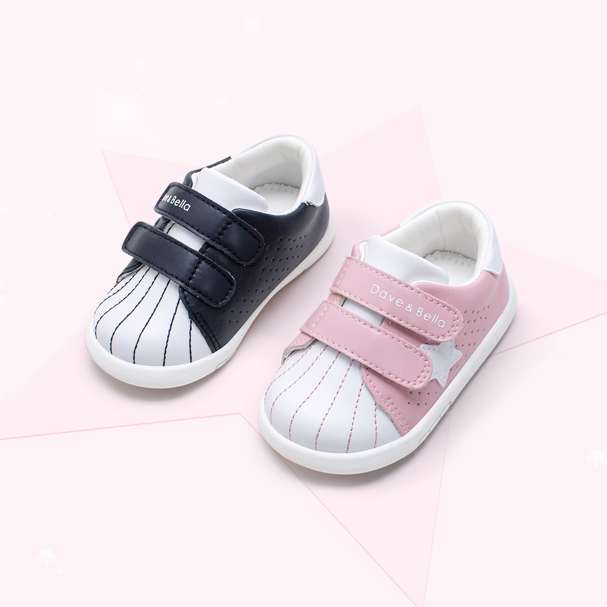 戴维贝拉童鞋婴儿学步鞋 秋季女宝宝洋气板鞋